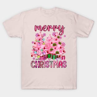 Merry Christmas pink Christmas T-Shirt